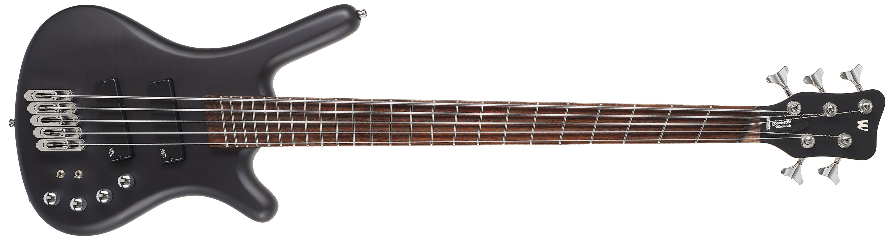 Obrázok Warwick Rockbass Corvette Multiscale, 5-String - Solid Black Satin