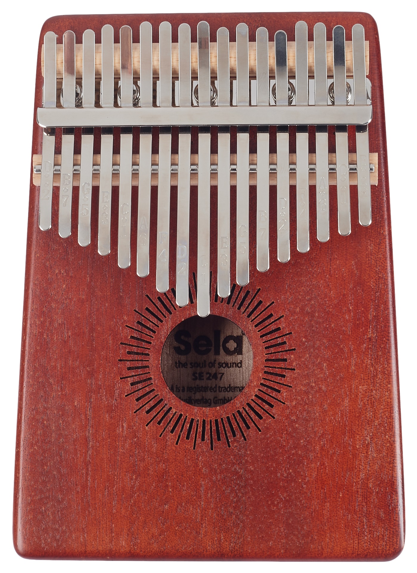 Obrázok Sela Kalimba Mahogany 17 Red