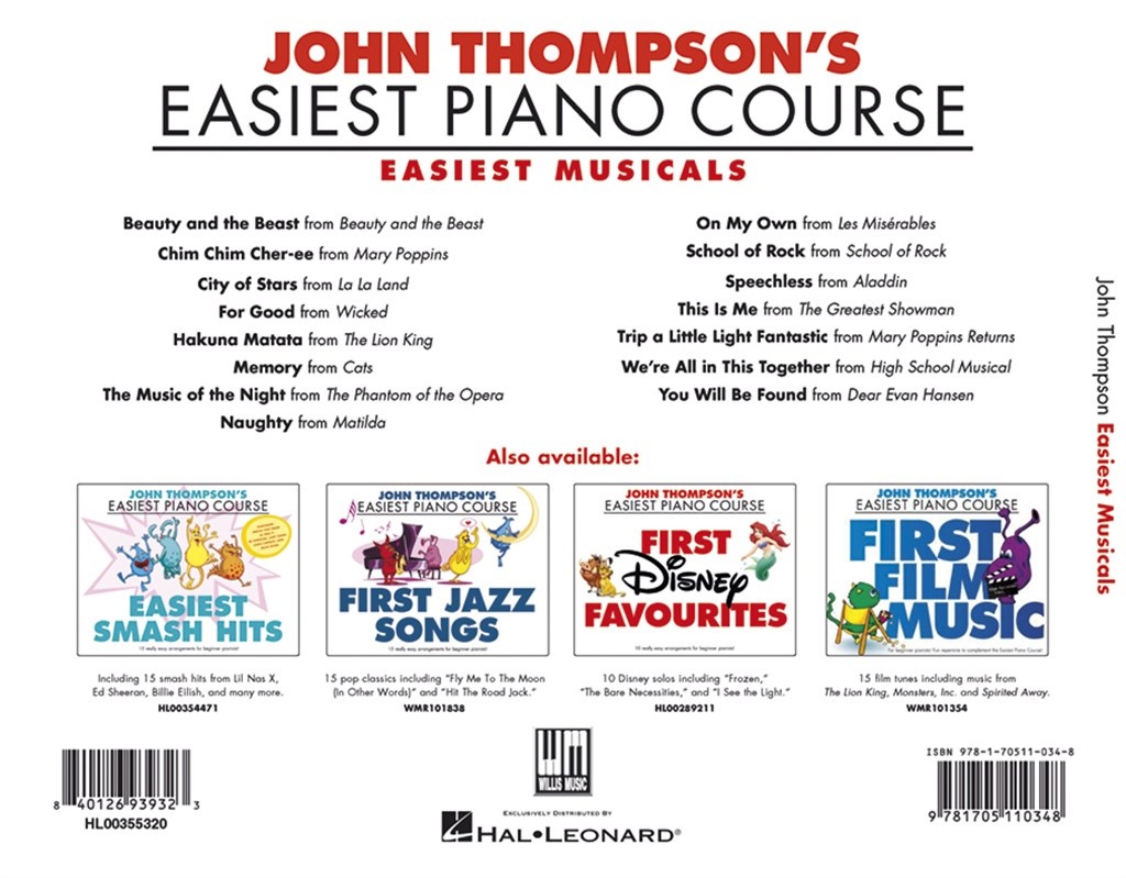 Obrázok MS Easiest Musicals - John Thompson´s 