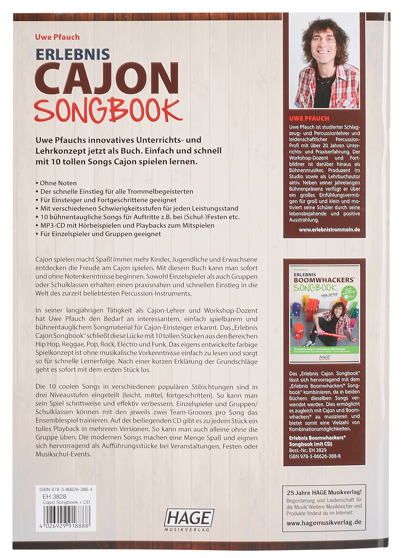 Obrázok HAGE Musikverlag Experience Cajon Songbook with MP3-CD