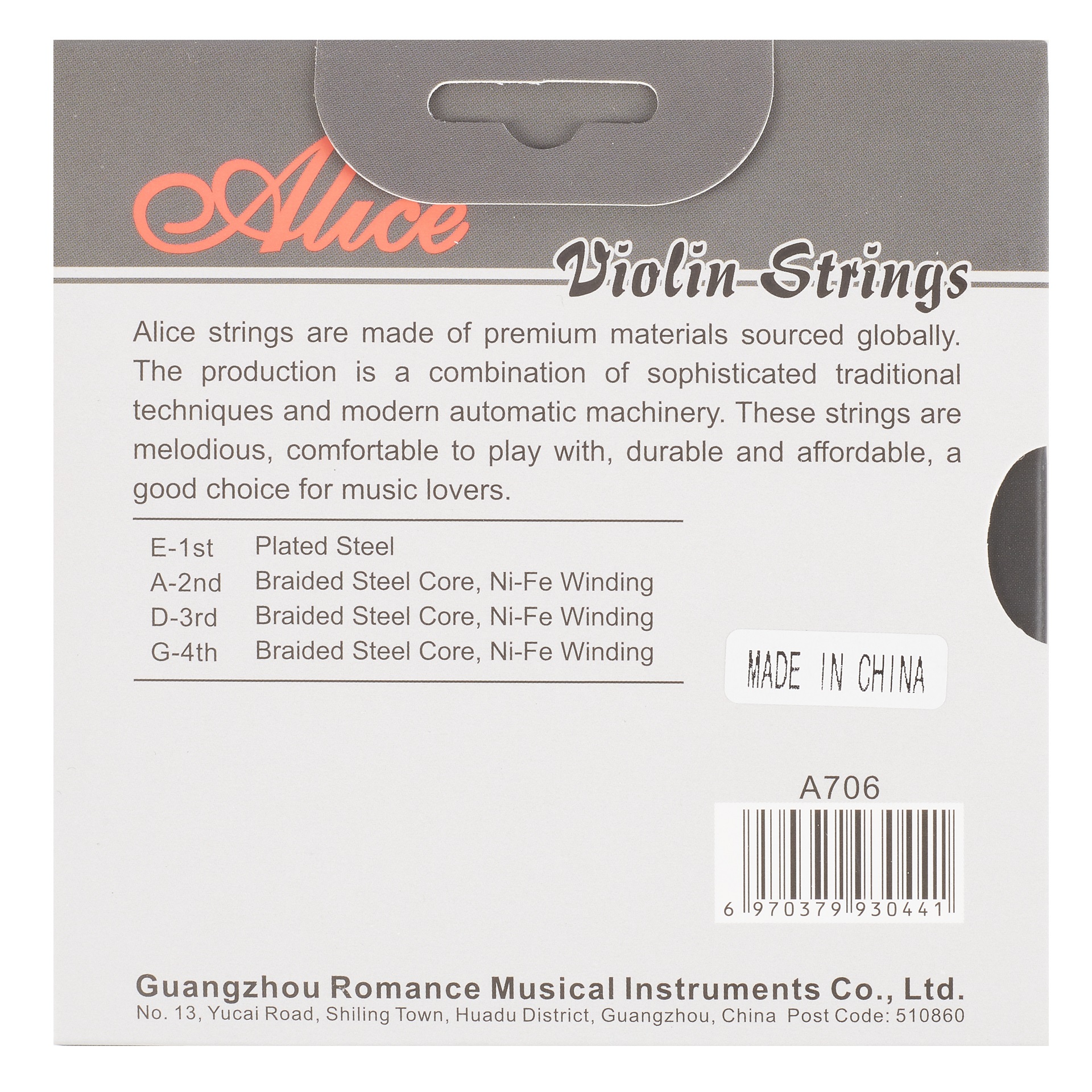 Obrázok Alice A706 Advanced Violin String Set