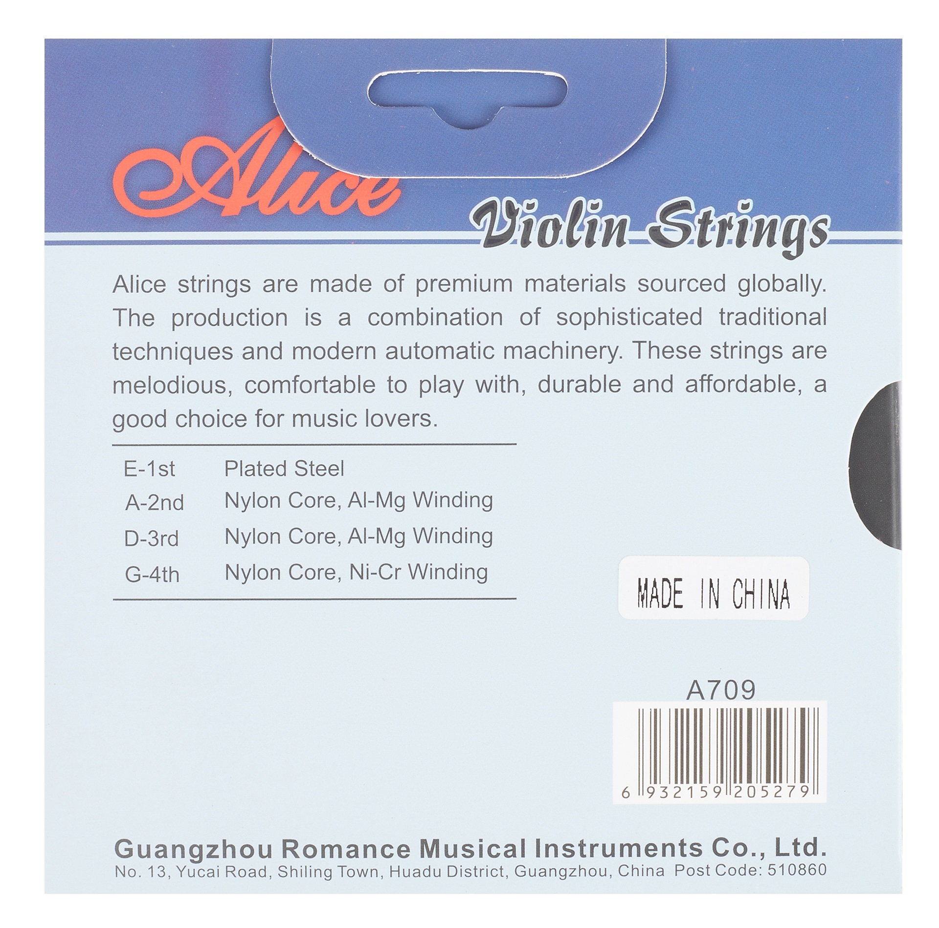 Obrázok Alice A709 Concert Violin String Set