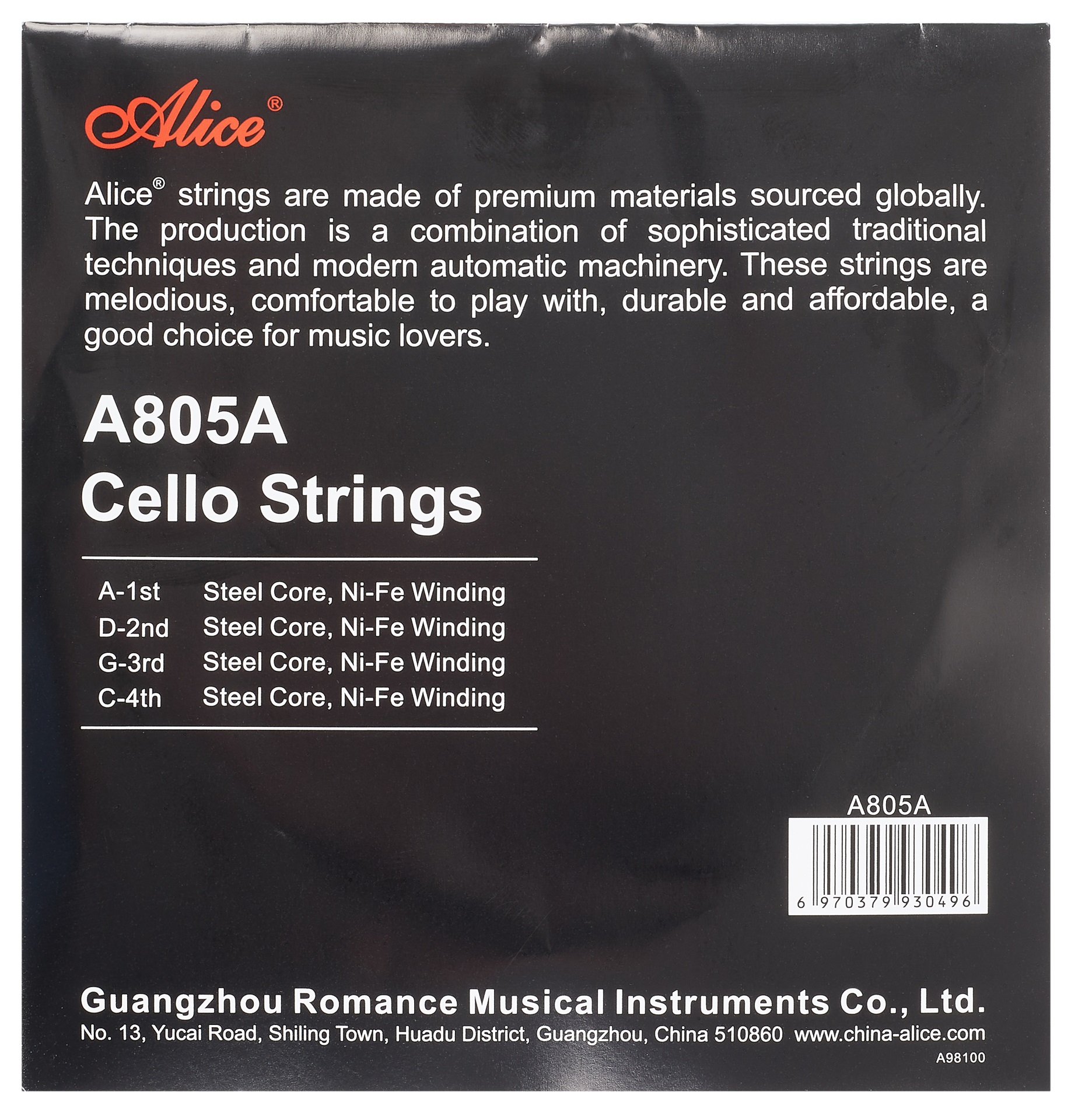 Obrázok Alice A805A Student Cello String Set