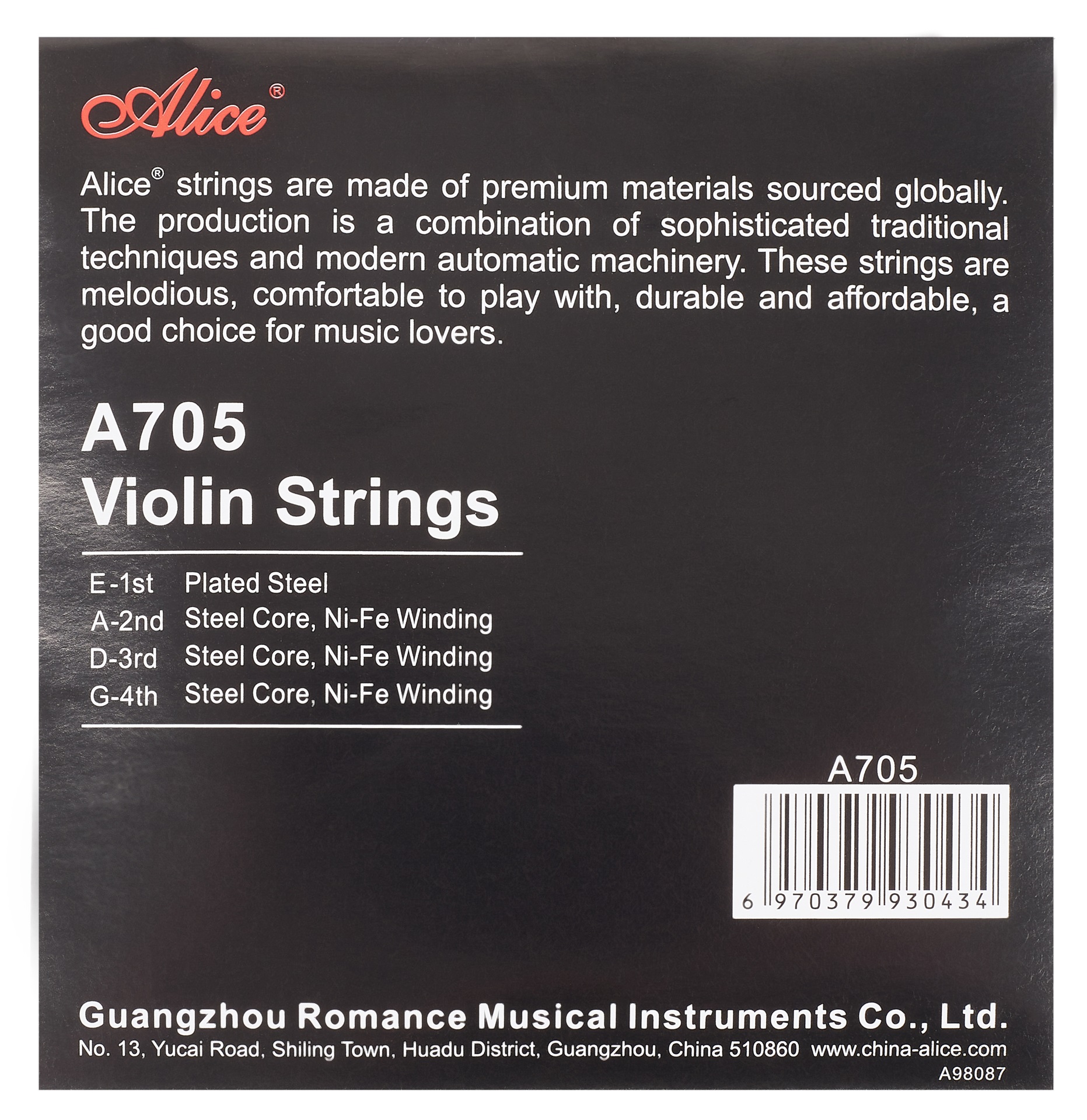 Obrázok Alice A705 Student Violin String Set