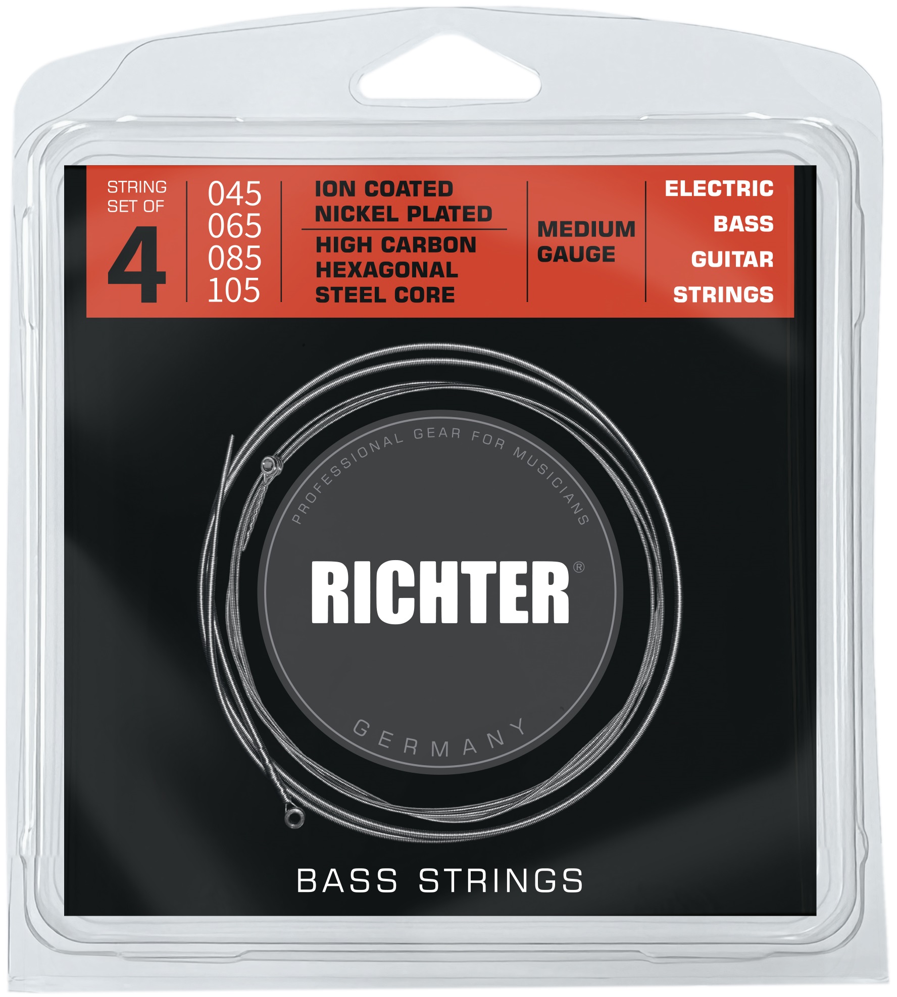 Obrázok Richter Electric Bass Strings Ion Coated, Medium 45-105