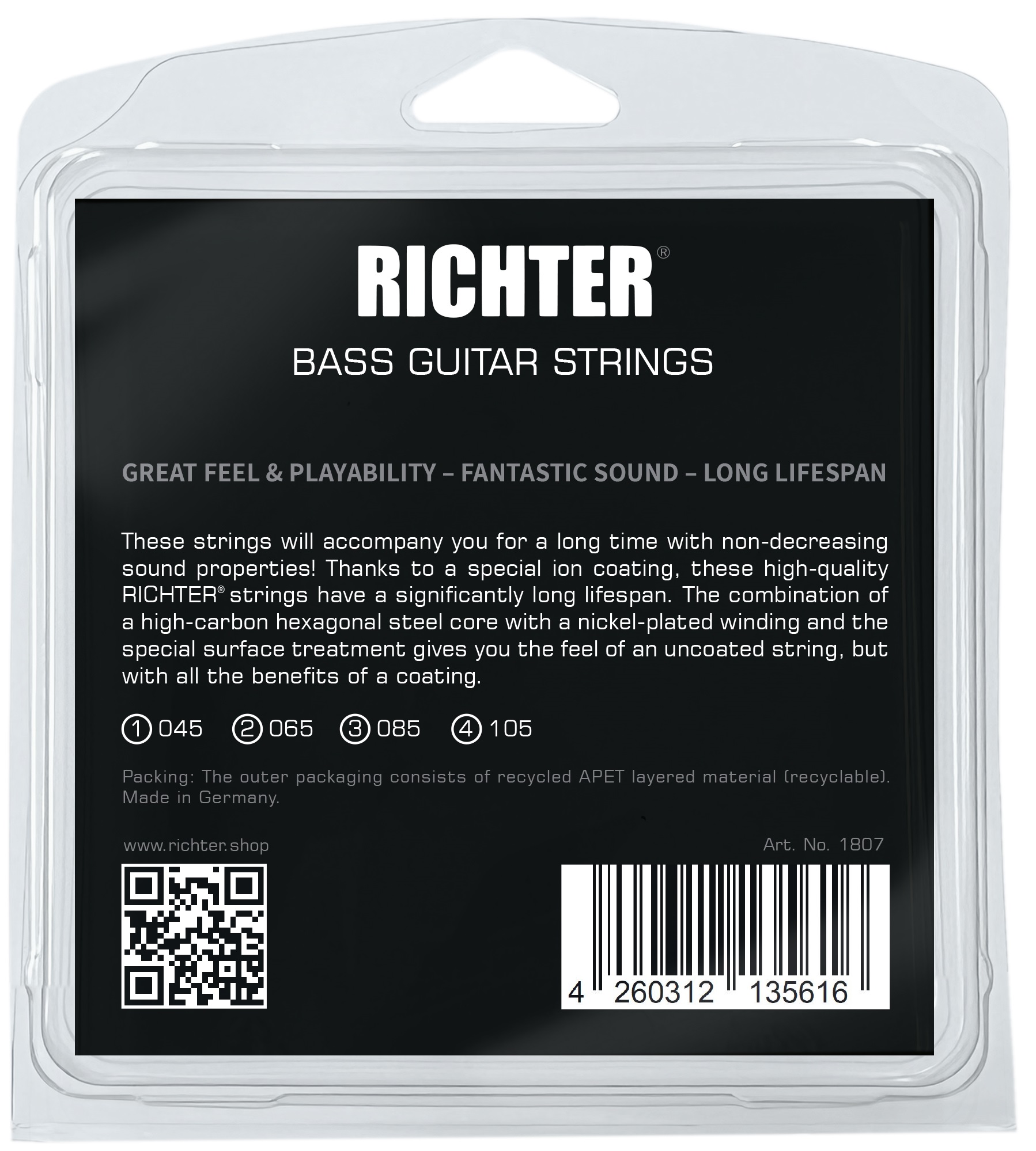 Obrázok Richter Electric Bass Strings Ion Coated, Medium 45-105