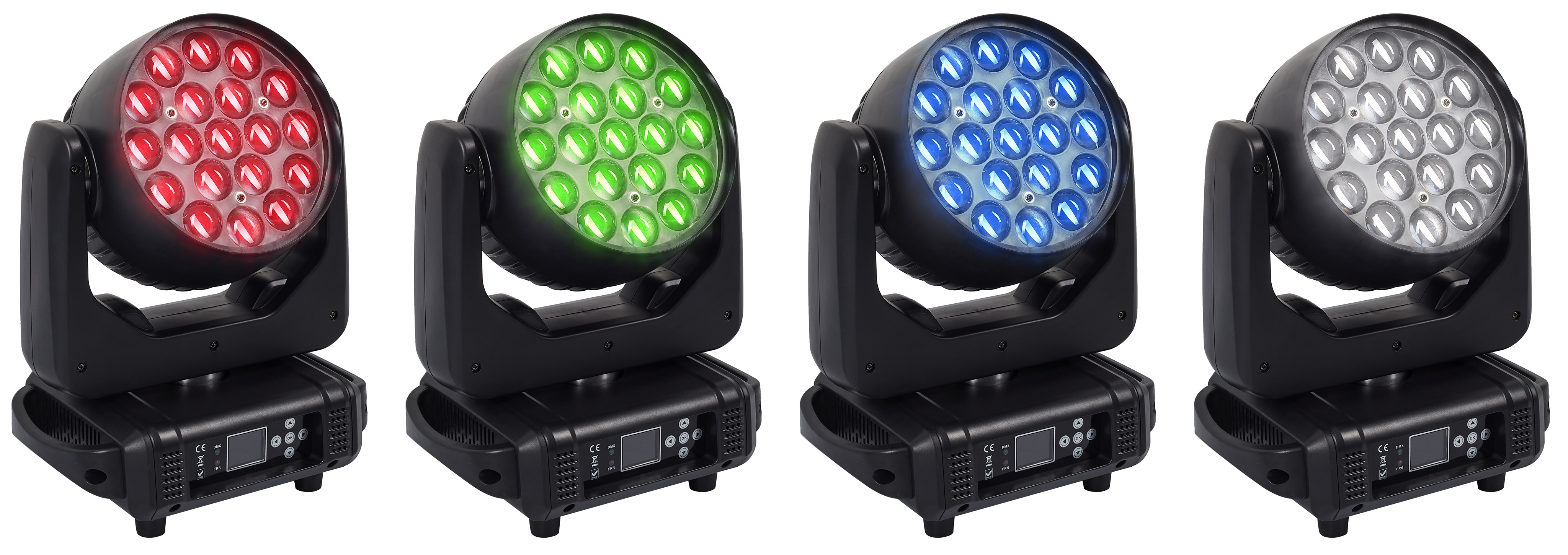 Obrázok Flash 4x LED MOVING HEAD 19x15W ZOOM