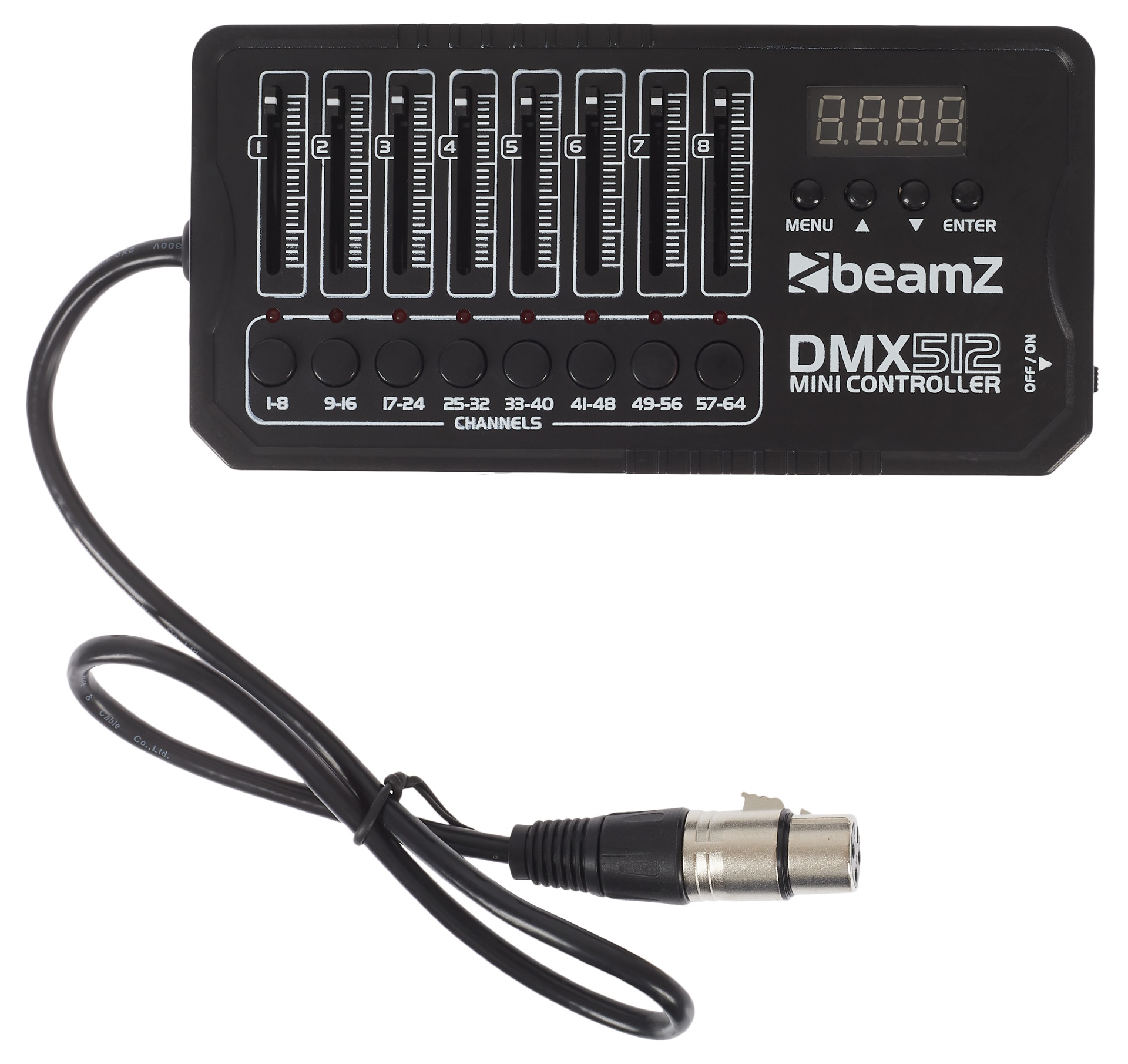 Obrázok Efektový controller Beamz DMX-512 Mini, batéria, XLR, 64 DMX