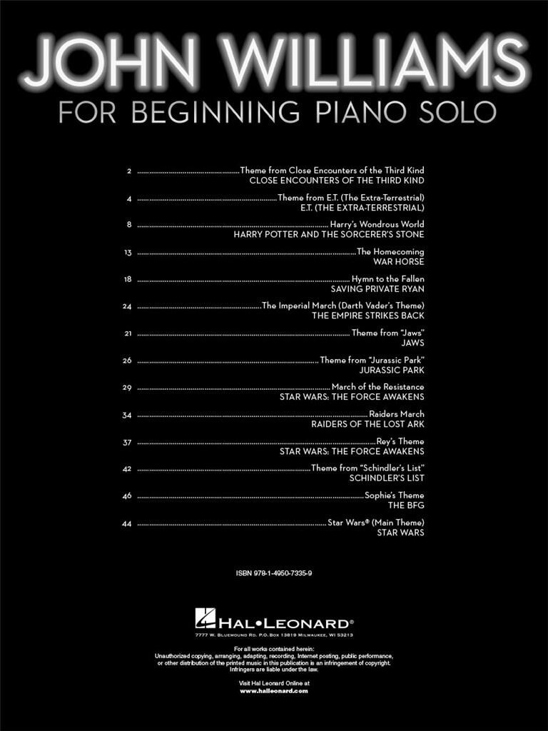 Obrázok MS JOHN WILLIAMS FOR BEGINNING PIANO SOLO